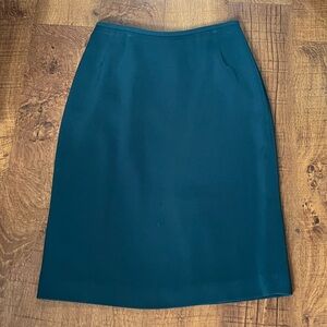 Kasper Elegant Dark Teal Pencil Skirt Knee Length size 4p